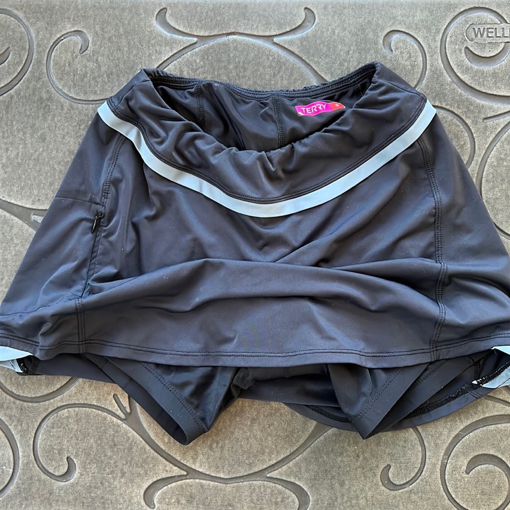 Terry cycling skort